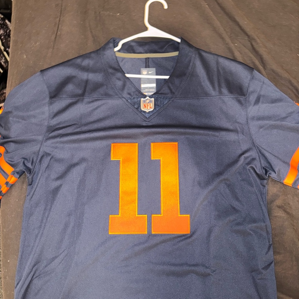 Nike Navy and Orange Men's Jersey